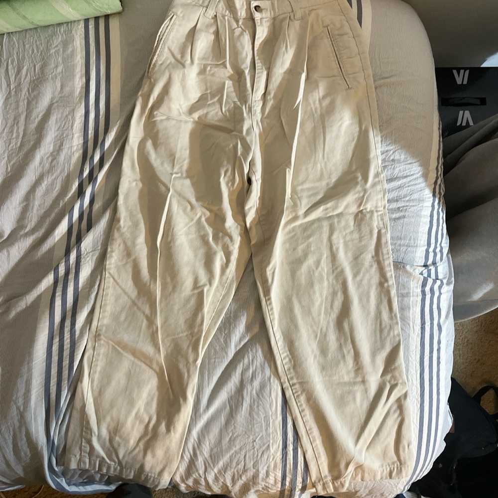 Essentials high waisted khaki pants